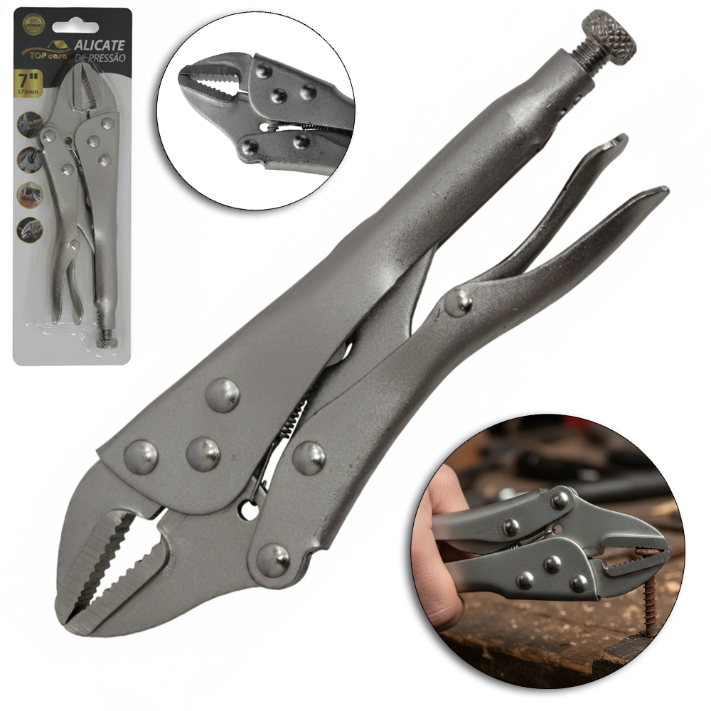 ALICATE DE PRESSAO MORDENTE RETO 7'' PREMIUM TOP CASA