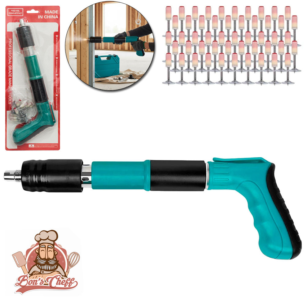 PISTOLA DE FIXACAO ACAO DIRETA FINCA PINO COM 10 PINOS 30X11CM