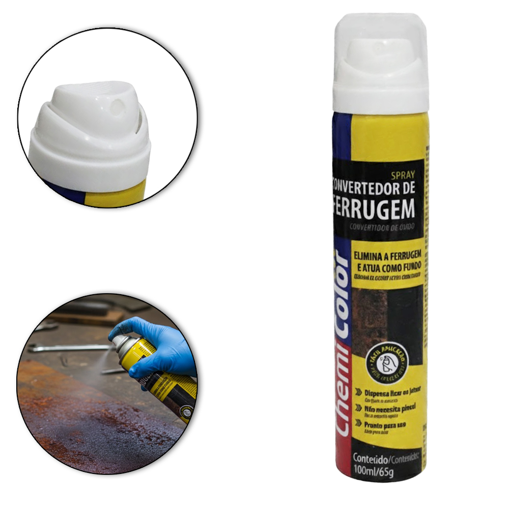 CONVERTEDOR DE FERRUGEM SPRAY CHEMI COLOR 100ML/65G