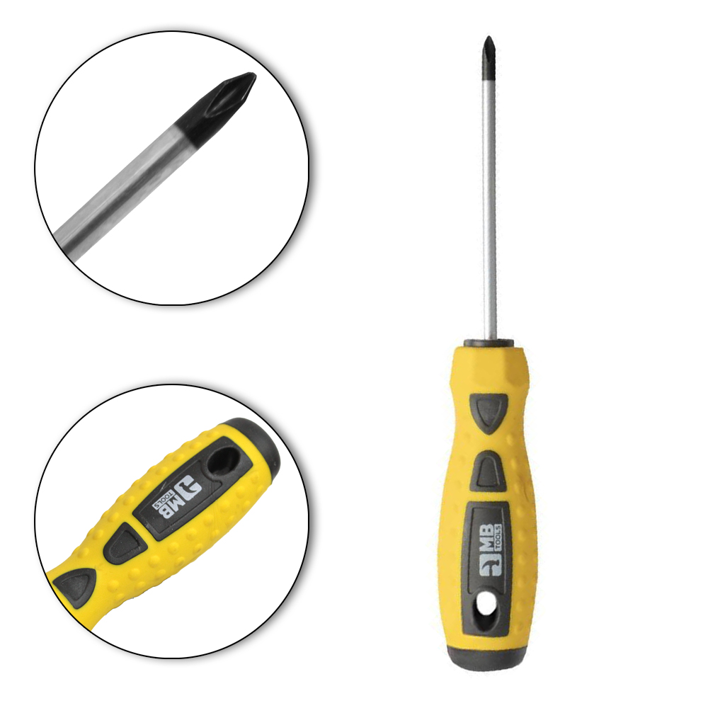 CHAVE PHILIPS PROFISSIONAL COM PONTA IMANTADA + CABO EMBORRACHADO 5MM 4'' MB TOOLS