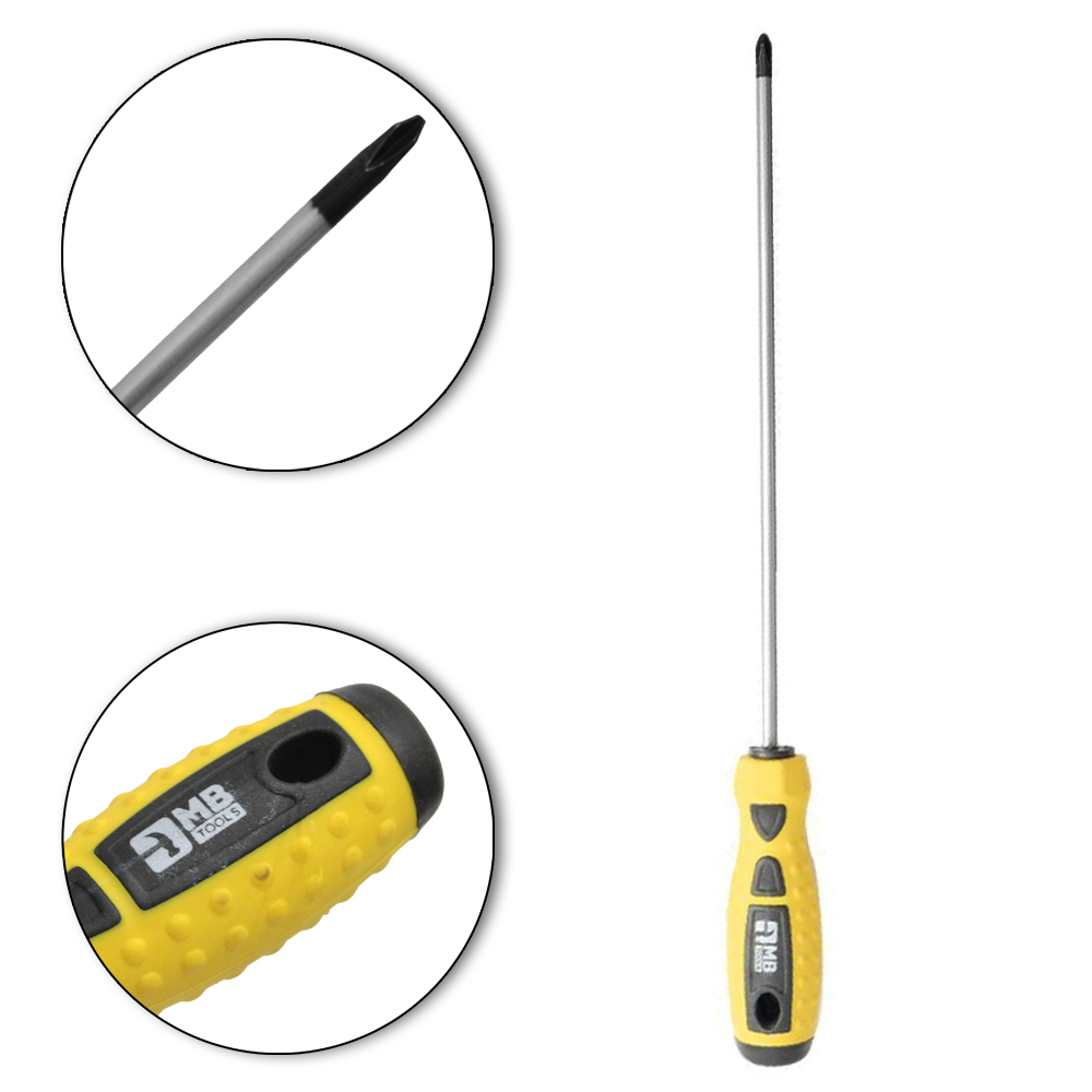 CHAVE PHILIPS PROFISSIONAL COM PONTA IMANTADA + CABO EMBORRACHADO 3MM 8'' MB TOOLS