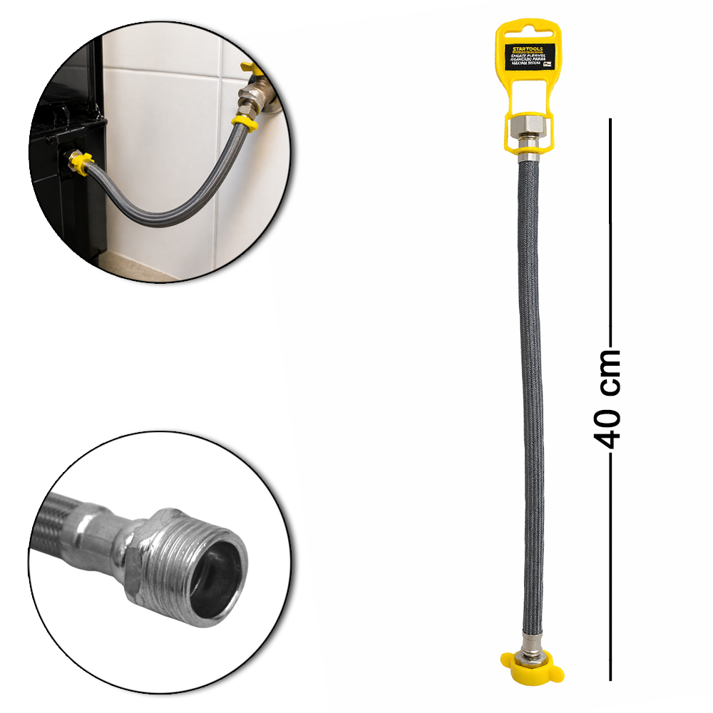 ENGATE FLEXIVEL TRANCADO NYLON MACHO X FEMEA 40CM