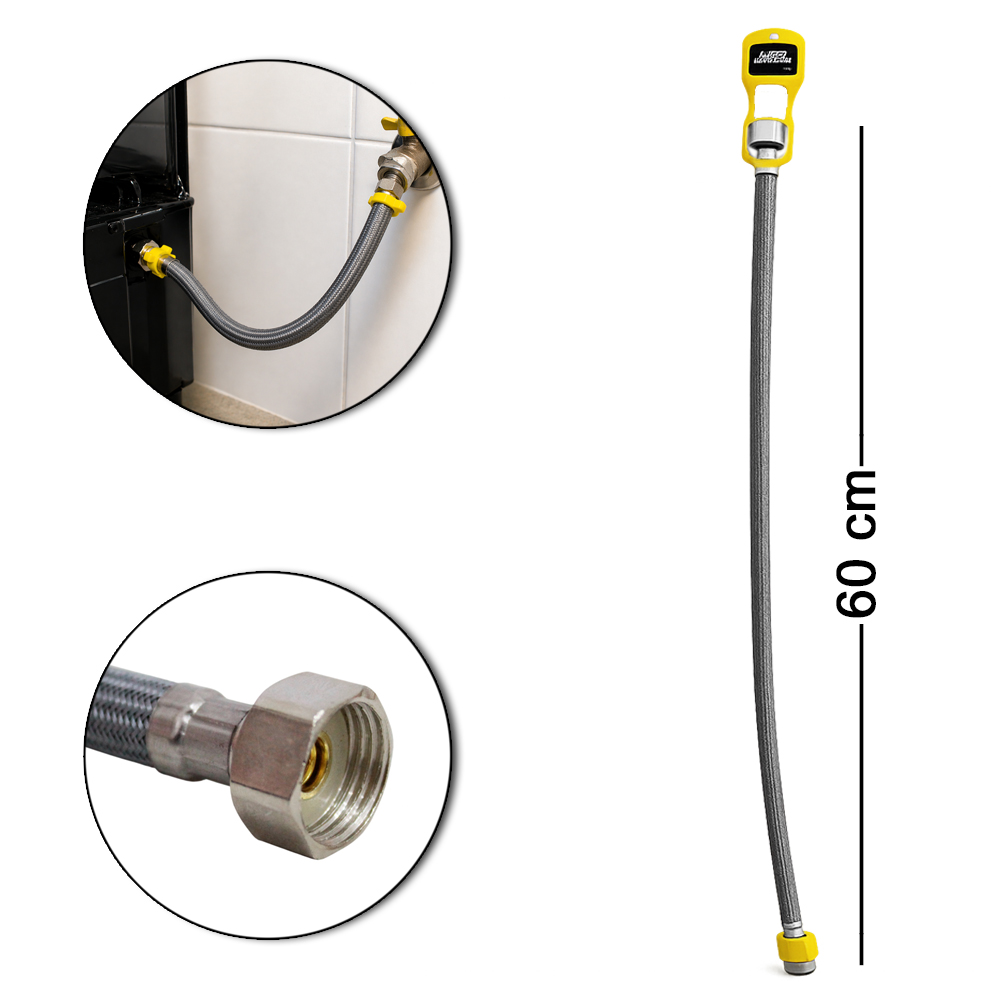 ENGATE FLEXIVEL TRANCADO NYLON FEMEA X FEMEA 60CM