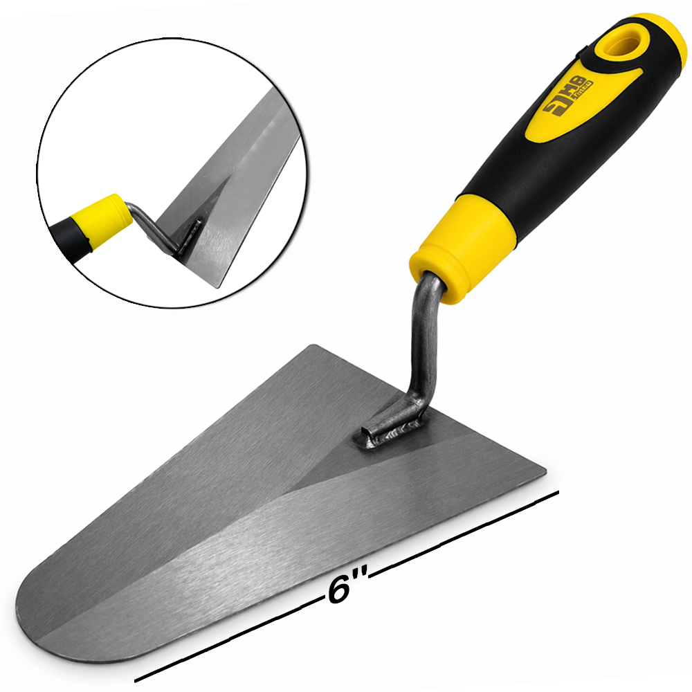 COLHER DE PEDREIRO CANTO RETO 1,2MM 6'' CABO EMBORRACHADO MB TOOLS