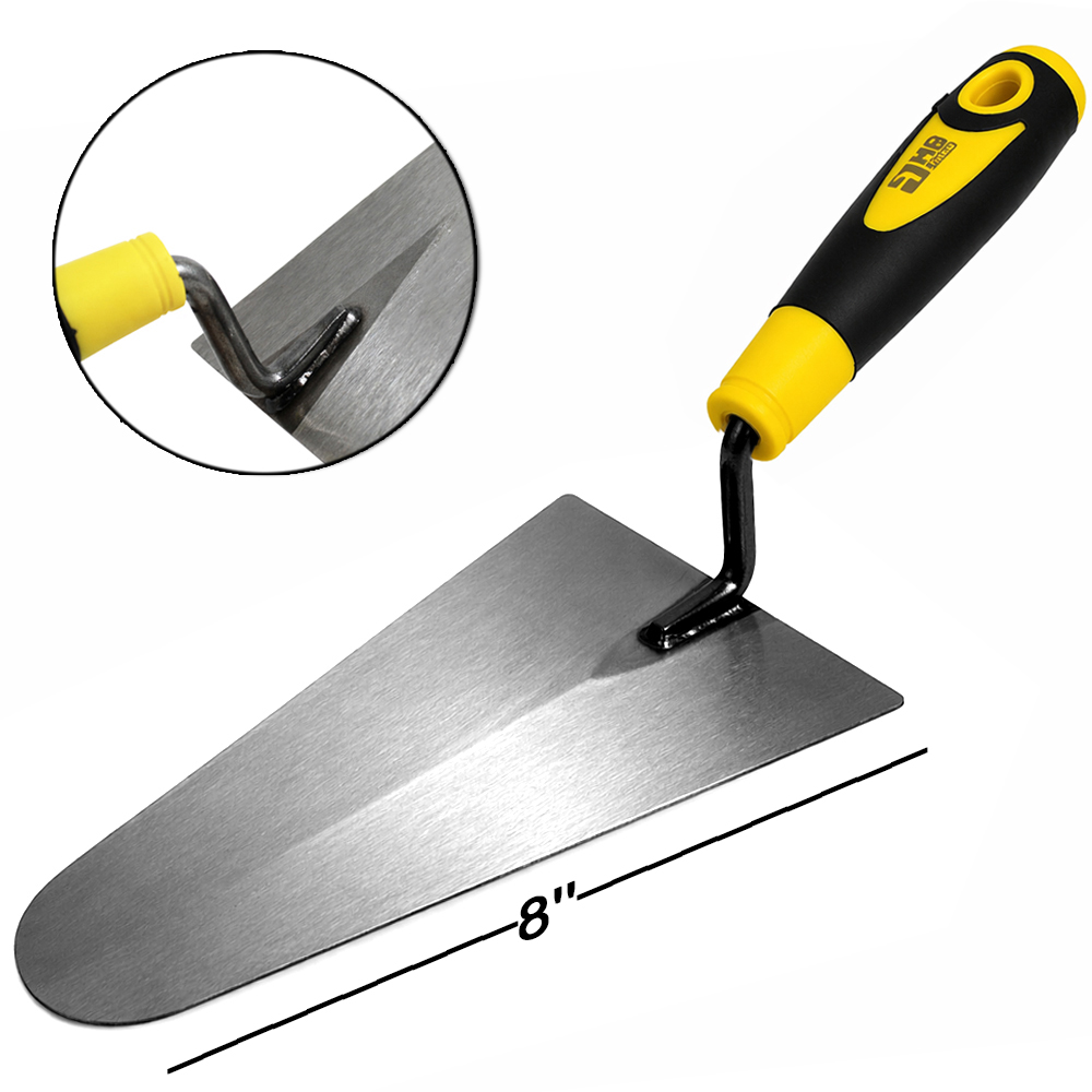 COLHER DE PEDREIRO CANTO RETO 1,2MM 8'' CABO EMBORRACHADO MB TOOLS