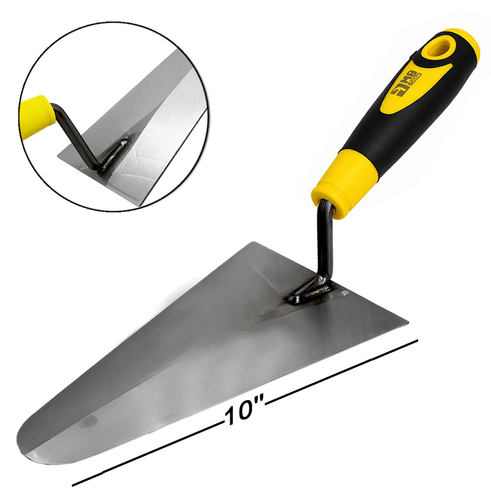 COLHER DE PEDREIRO CANTO RETO 1,2MM 10'' CABO EMBORRACHADO MB TOOLS