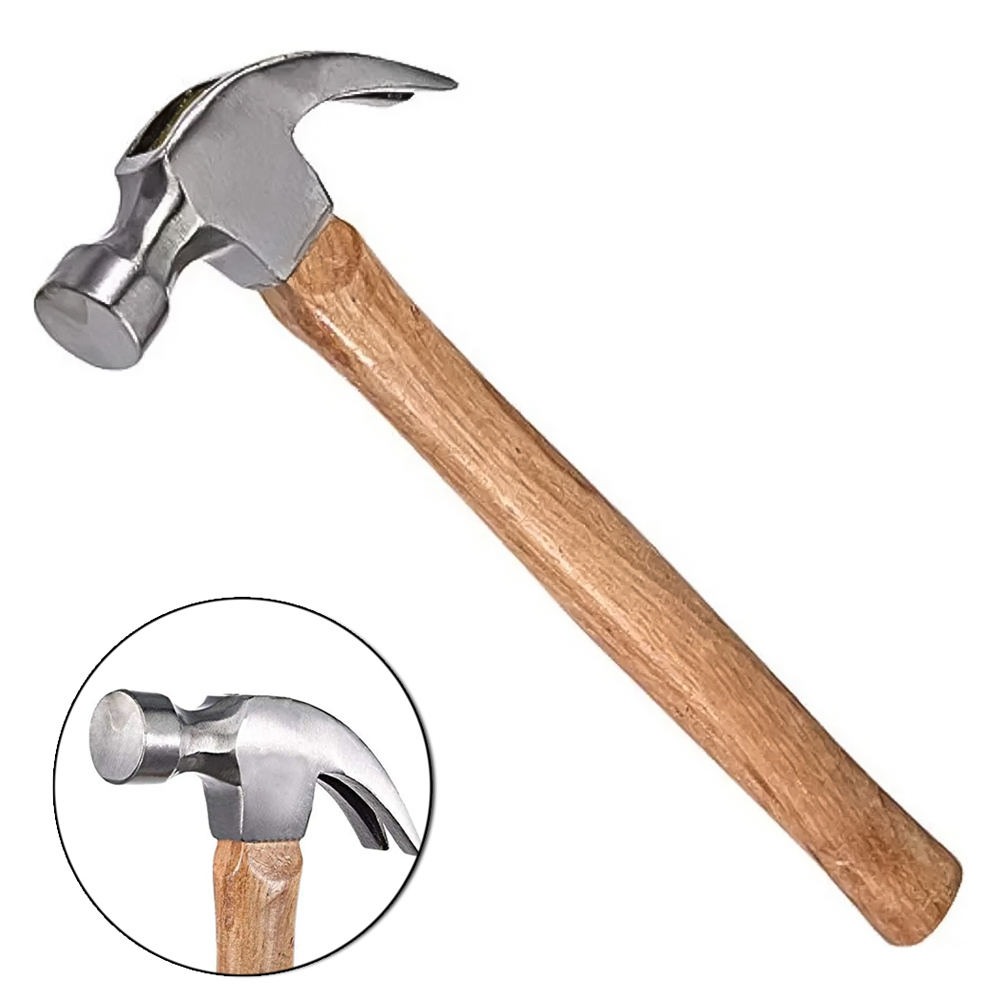 MARTELO UNHA CABO MADEIRA 250G 24MM 29,5CM MB TOOLS