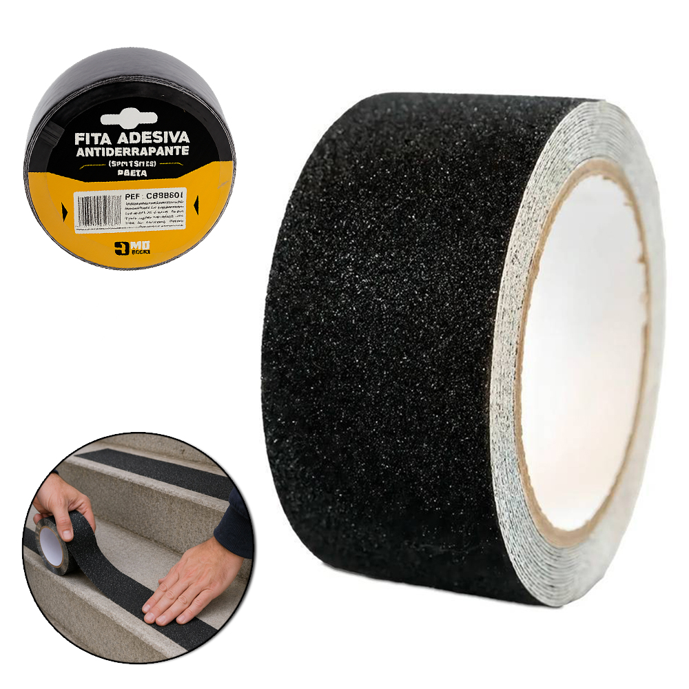 FITA ADESIVA ANTIDERRAPANTE PRETA 50MMX5MTS MB TOOLS
