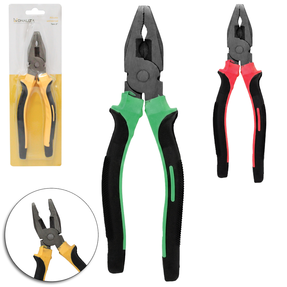 ALICATE UNIVERSAL 8'' 8MM CABO EMBORRACHADO