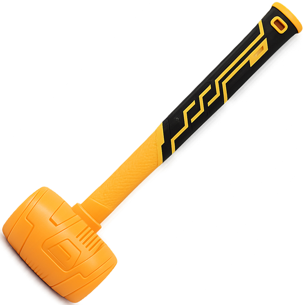 MARTELO / MARRETA DE BORRACHA LARANJA CABO EMBORRACHADO 500G 60MM TOP CASA