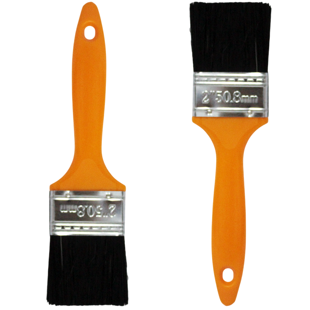 PINCEL / TRINCHA PARA PINTURA CB. PLASTICO AMARELO 2'' 50MM 19X5,5CM