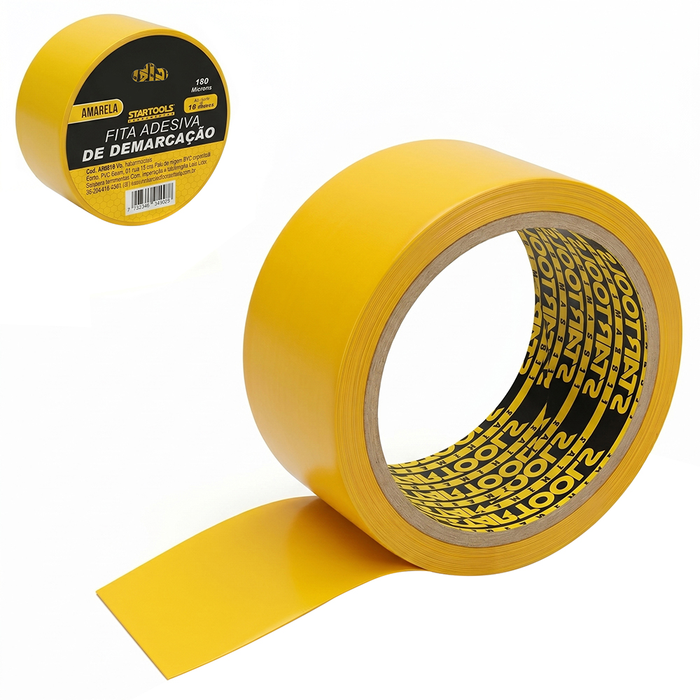 FITA ADESIVA DE DEMARCACAO AMARELA 150 MICRONS 48MM X 15M