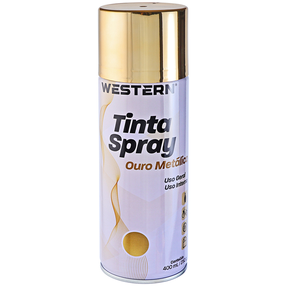 TINTA SPRAY USO GERAL OURO METALICO 400ML / 250G 