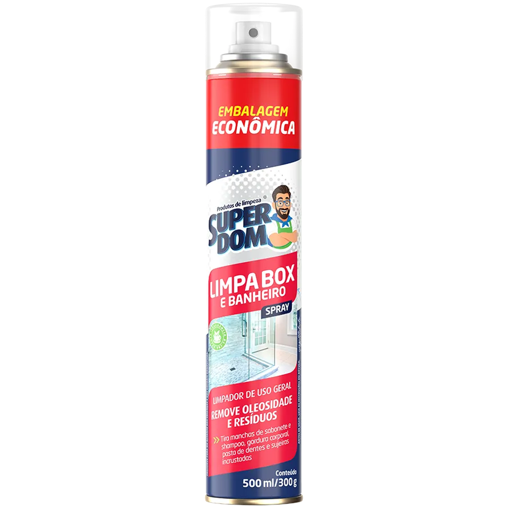 LIMPA BOX E BANHEIRO SPRAY SUPER DOM 500ML / 300G