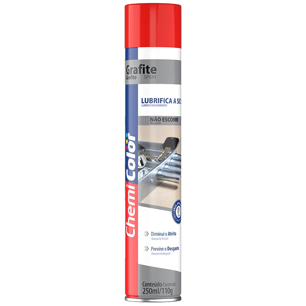 GRAFITE SPRAY LUBRIFICA A SECO CHEMI COLOR 250ML / 110G 
