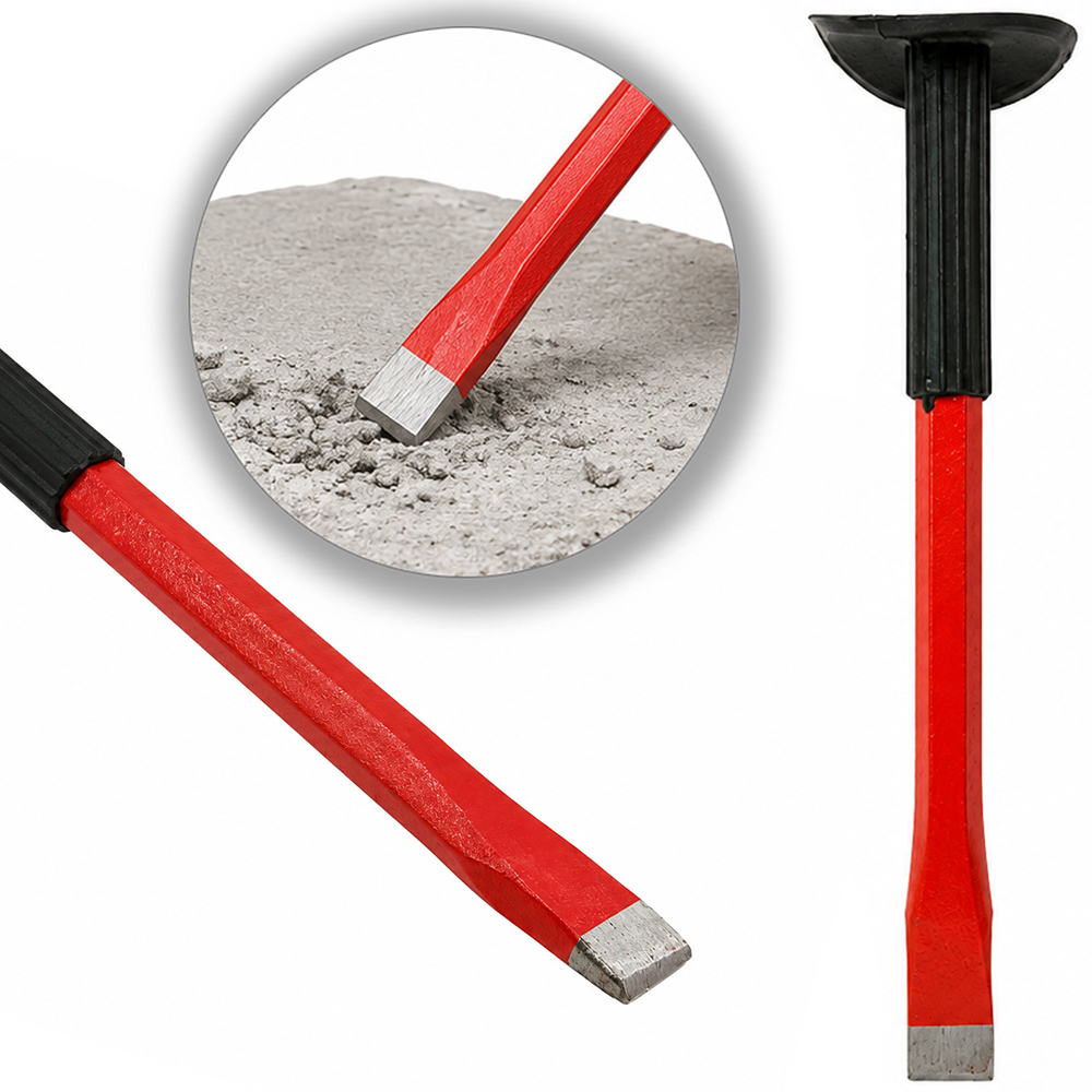 TALHADEIRA DE ACO CHATA CABO EMBORRACHADO PROTETOR DE MAO 240X16MM