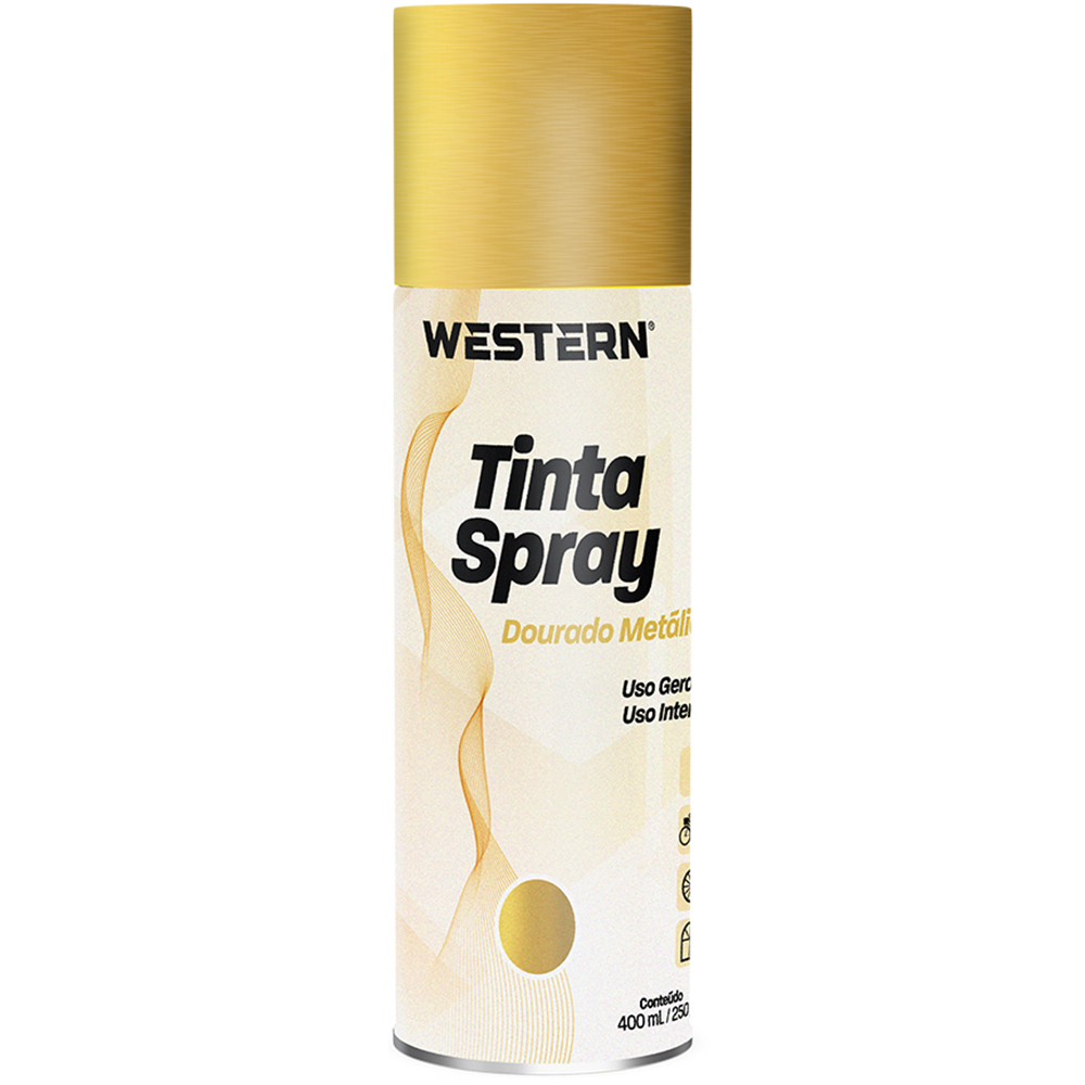 TINTA SPRAY USO GERAL DOURADO METALICO 400ML / 250G