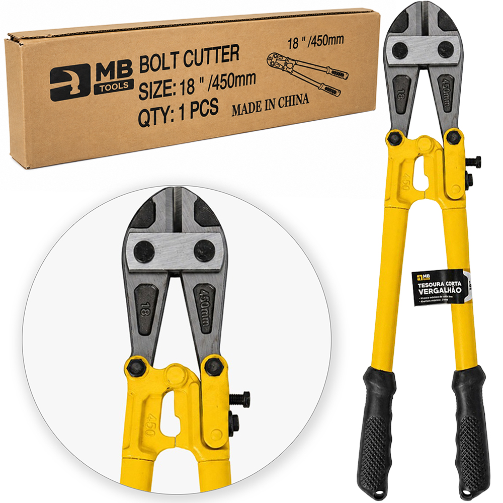 TESOURA CORTA VERGALHAO CABO EMBORRACHADO 18'' MB TOOLS