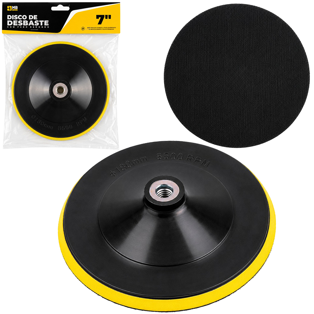 SUPORTE PARA DISCO DE DESBASTE LIXA COM VELCRO 7'' 180MM