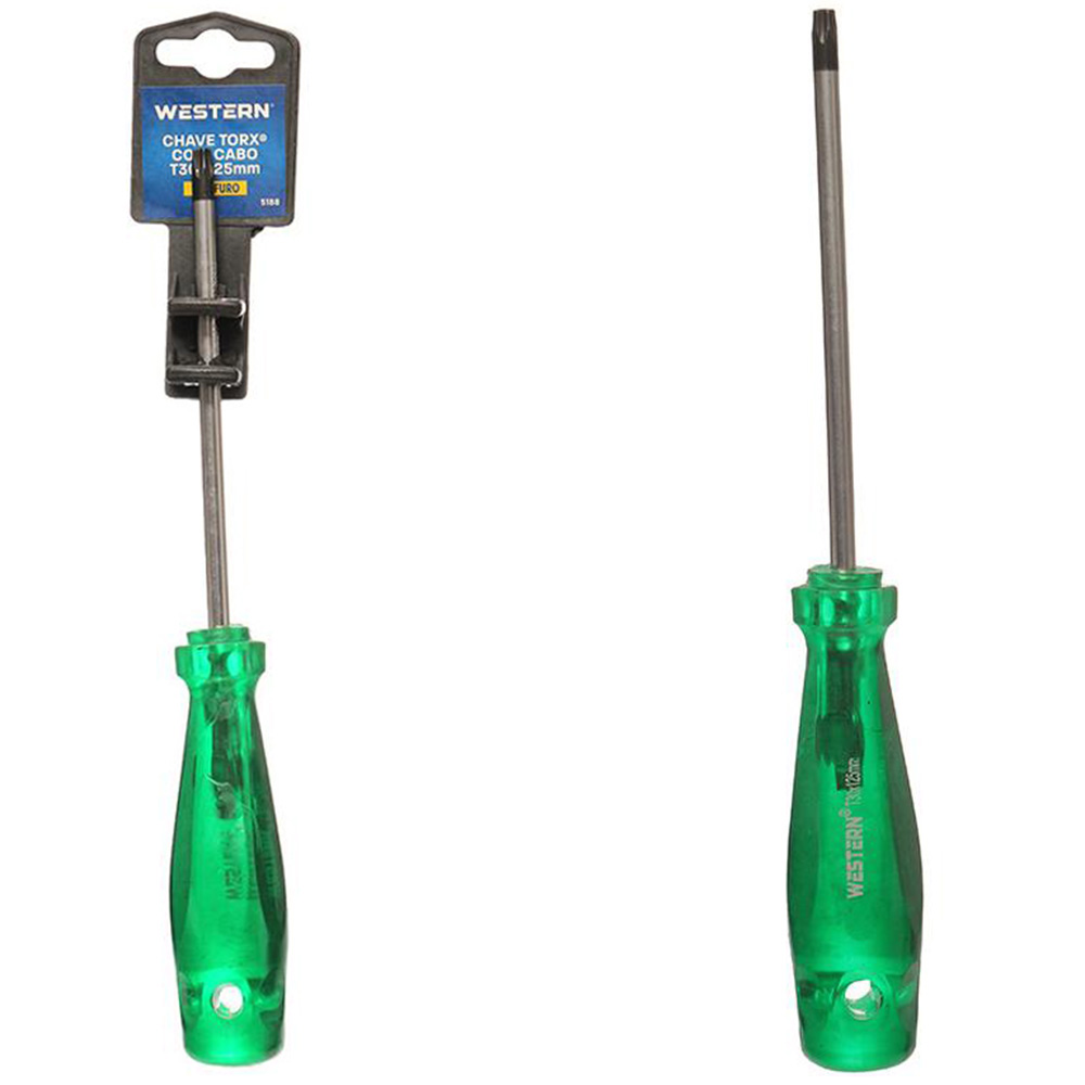 CHAVE TORX T30X125MM CABO TRANSLUCIDO VERDE