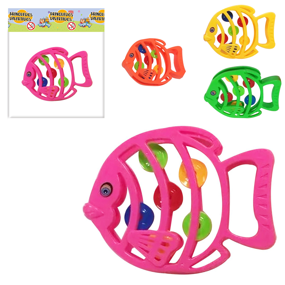 CHOCALHO BABY DIVERTIDO PEIXE 19X14,5X2,5CM