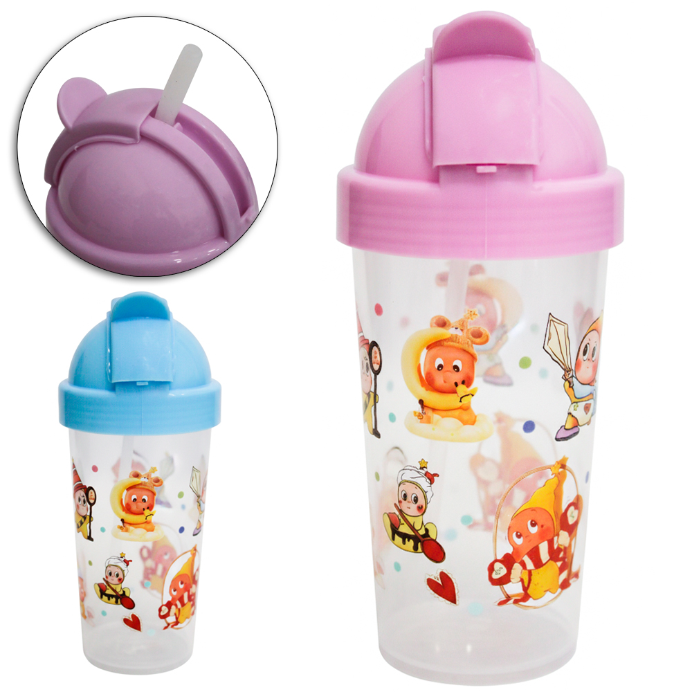 COPO BABY COM TAMPA E CANUDO DE PLASTICO TWK 320ML