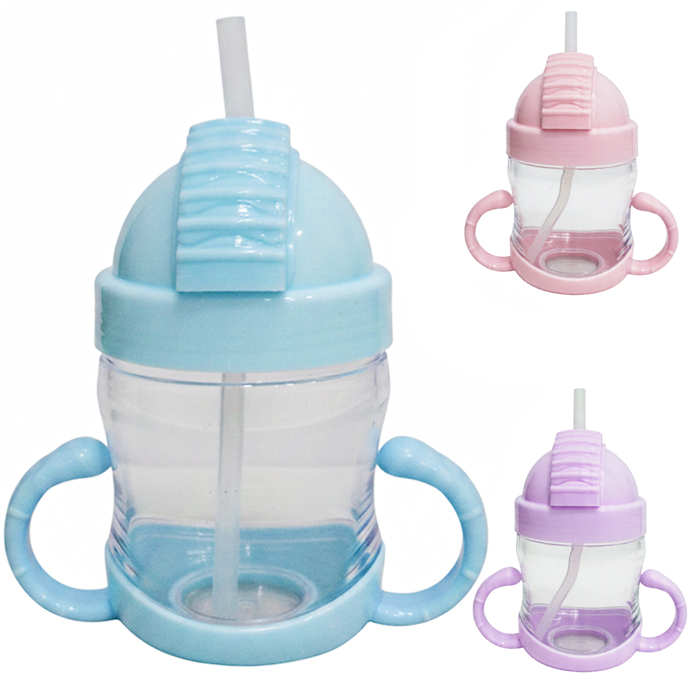 COPO BABY COM TAMPA E CANUDO + ALCA DE PLASTICO 250ML