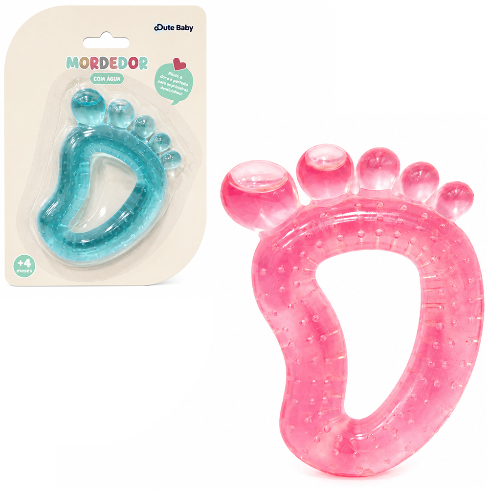 MORDEDOR BABY PEZINHO DE PVC COM AGUA 9X7CM 