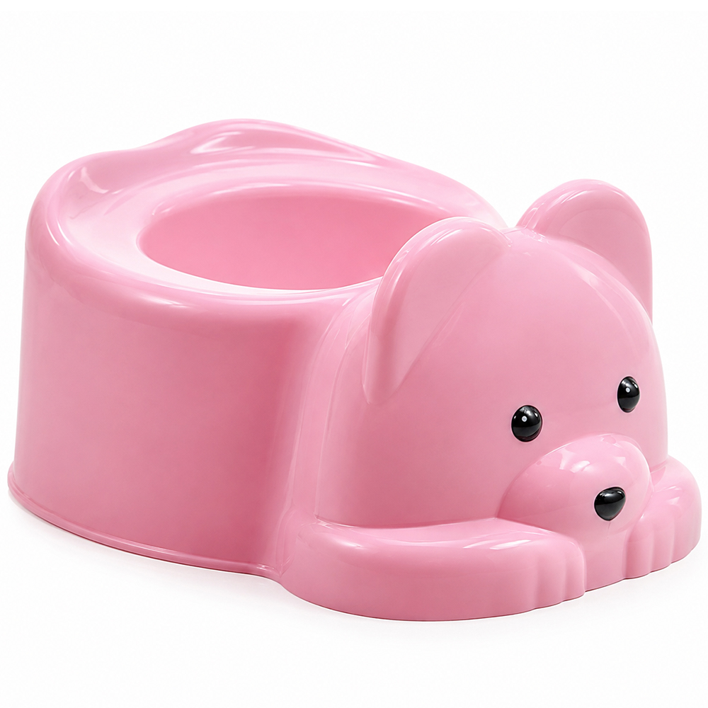 TRONINHO PENICO ASSENTO DE PLASTICO ADOLETA BEBE URSO ROSA 1,2L