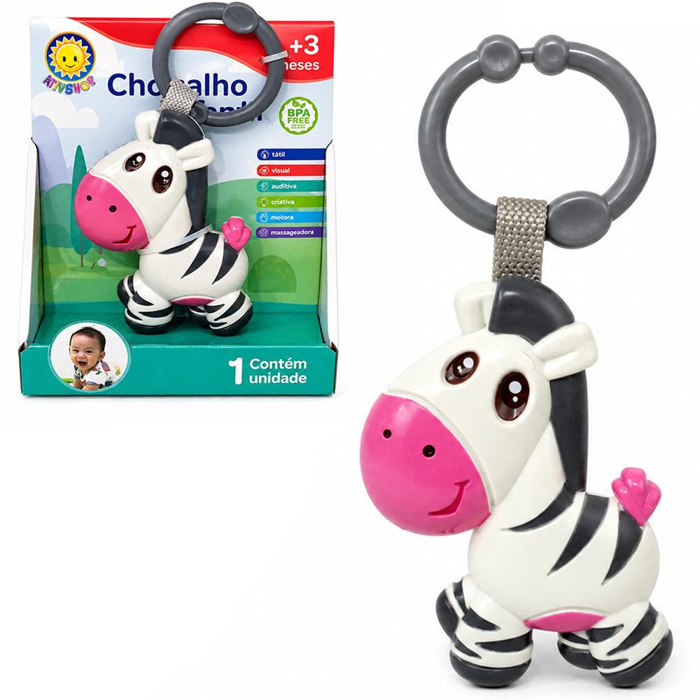 CHOCALHO BABY DIVERTIDO BICHINHO 