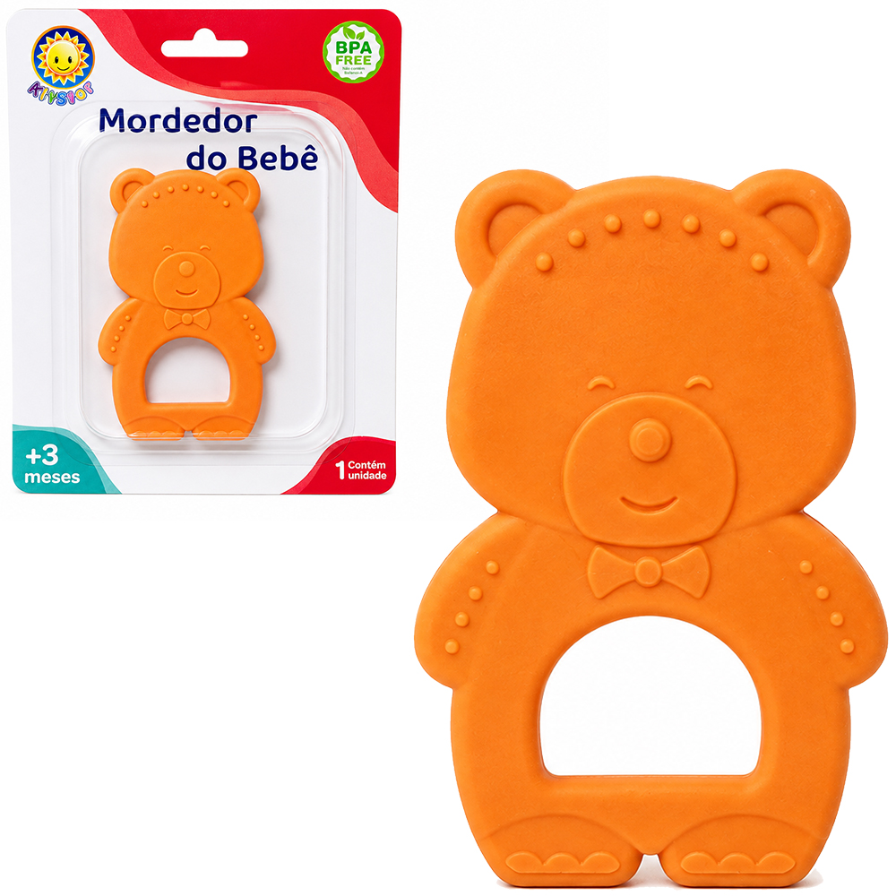 MORDEDOR BABY URSO DE PVC 10X6CM  