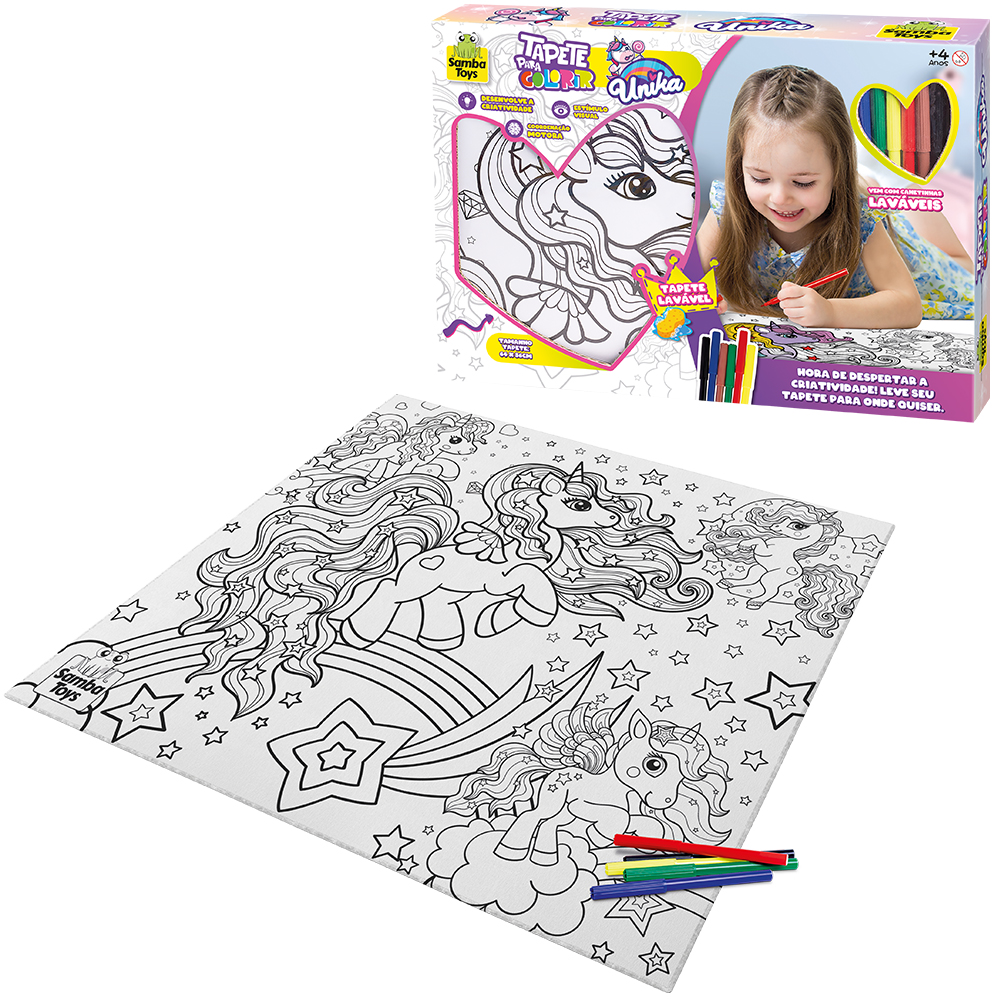 Kit Caneca para pintar Barbie + Jogo de Canetinhas Laváveis em