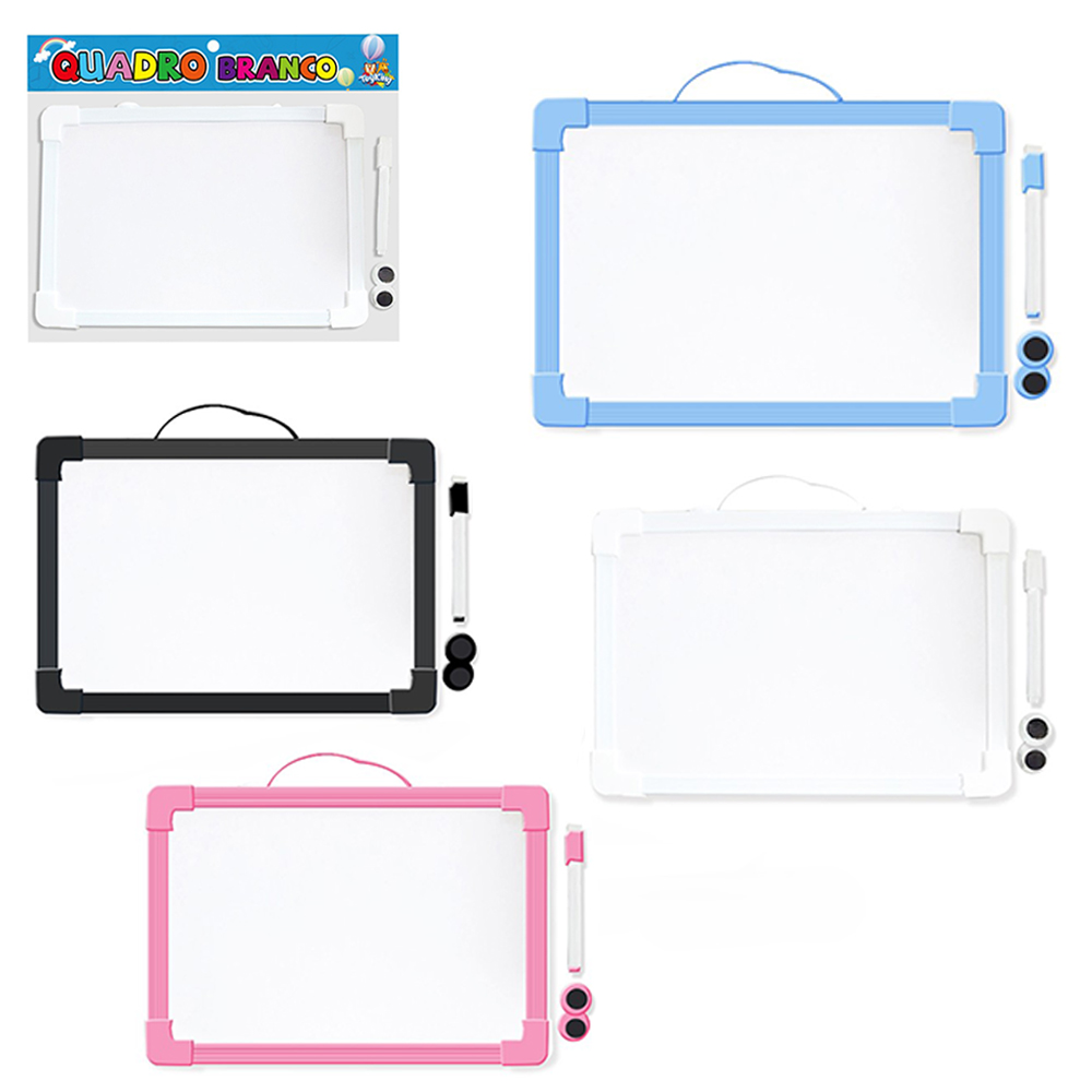 QUADRO / LOUSA BRANCA MAGNETICA 30X20CM COM 2 IMAS + CANETA COM APAGADOR
