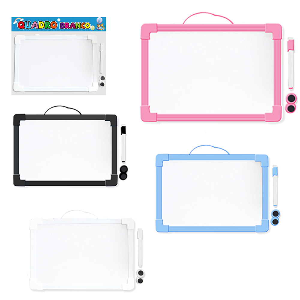 QUADRO / LOUSA BRANCA MAGNETICA 40X30CM COM 2 IMAS + CANETA COM APAGADOR