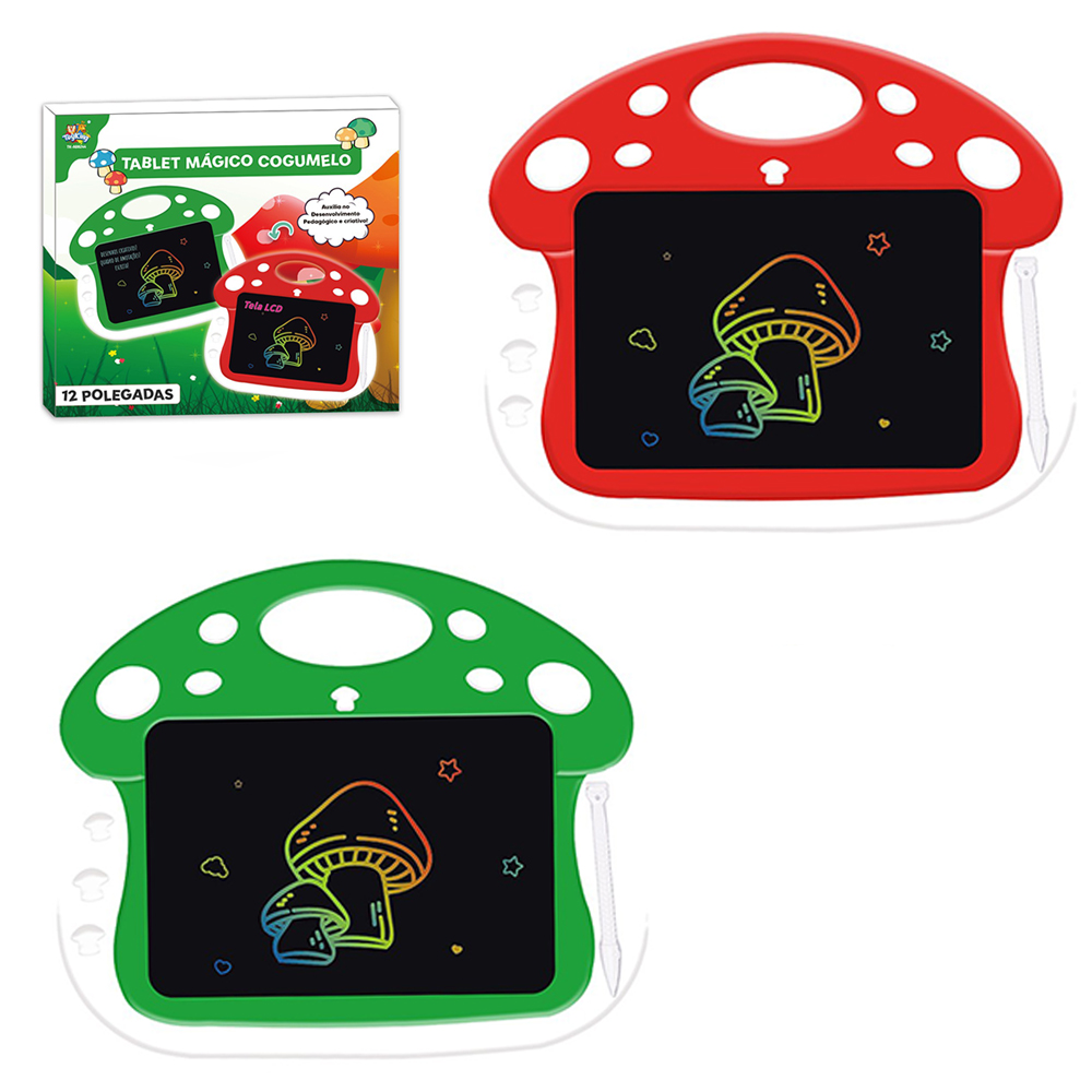 LOUSA MAGICA / TABLET QUADRO LCD COGUMELO COM CANETA A BATERIA 32X28CM
