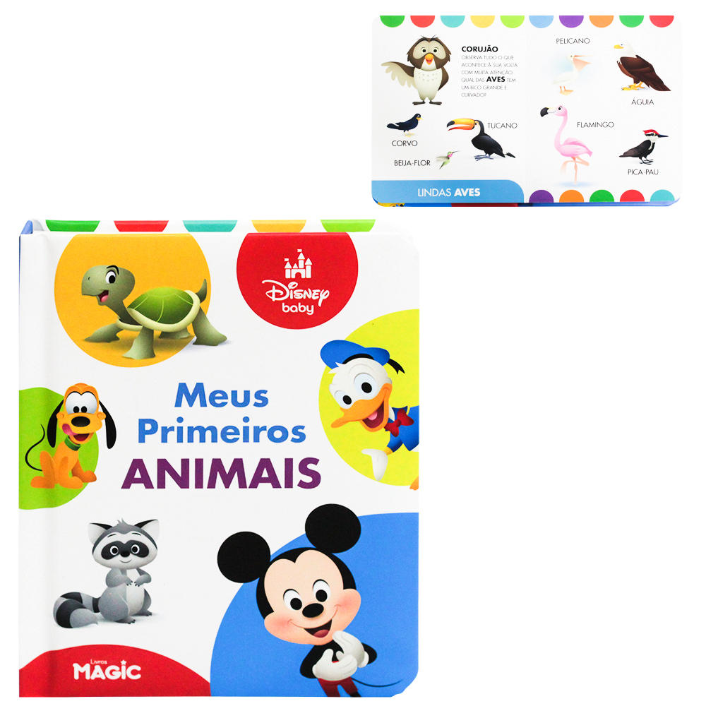 LIVRO DISNEY BABY MEUS PRIMEIROS ANIMAIS 24 PAGINAS 15,5X12,5CM