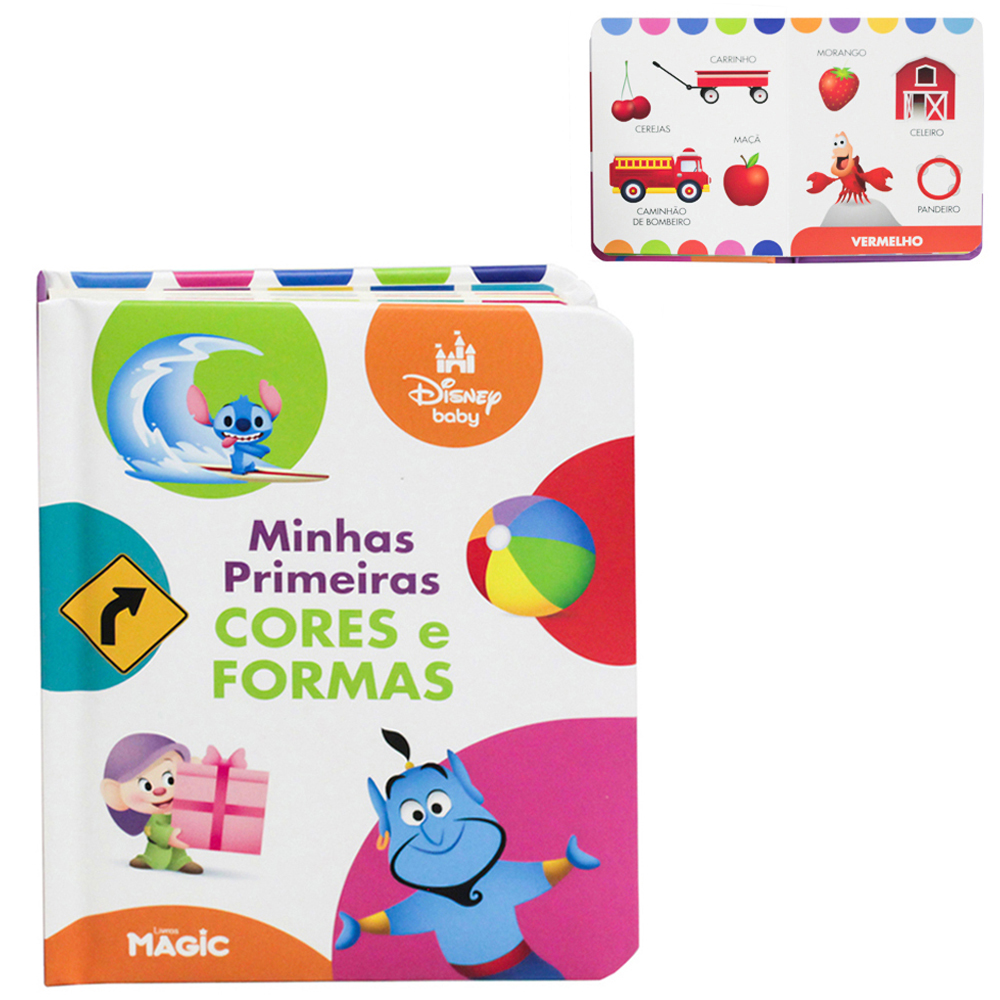 LIVRO DISNEY BABY MINHAS PRIMEIRAS CORES E FORMAS 24 PAGINAS 15,5X12,5CM