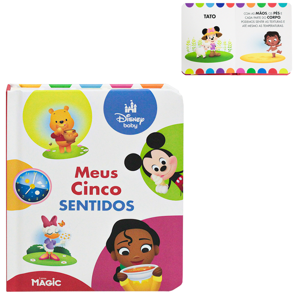 LIVRO DISNEY BABY MEUS CINCO SENTIDOS 24 PAGINAS 15,5X12,5CM