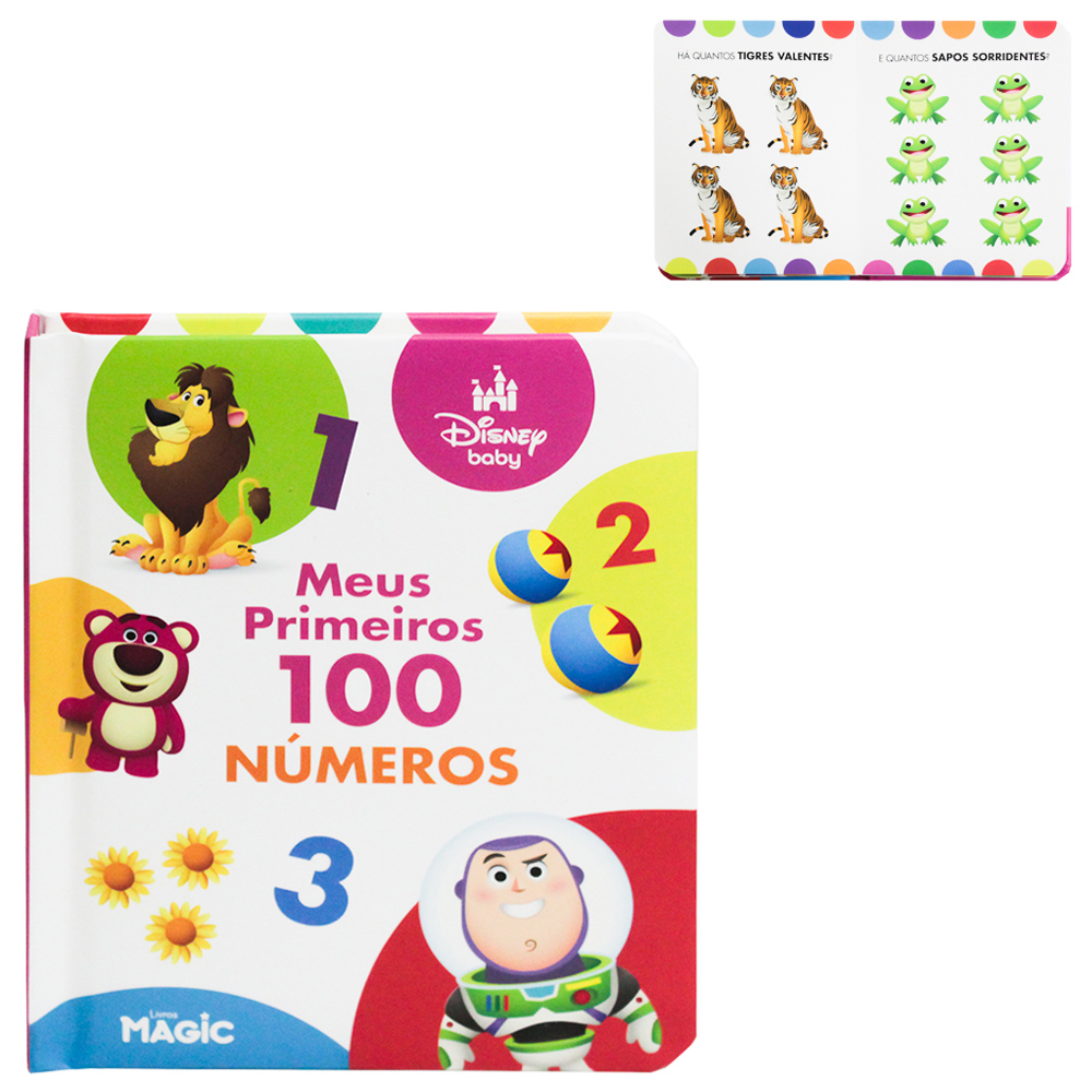 LIVRO DISNEY BABY MEUS PRIMEIROS 100 NUMEROS 24 PAGINAS 15,5X12,5CM