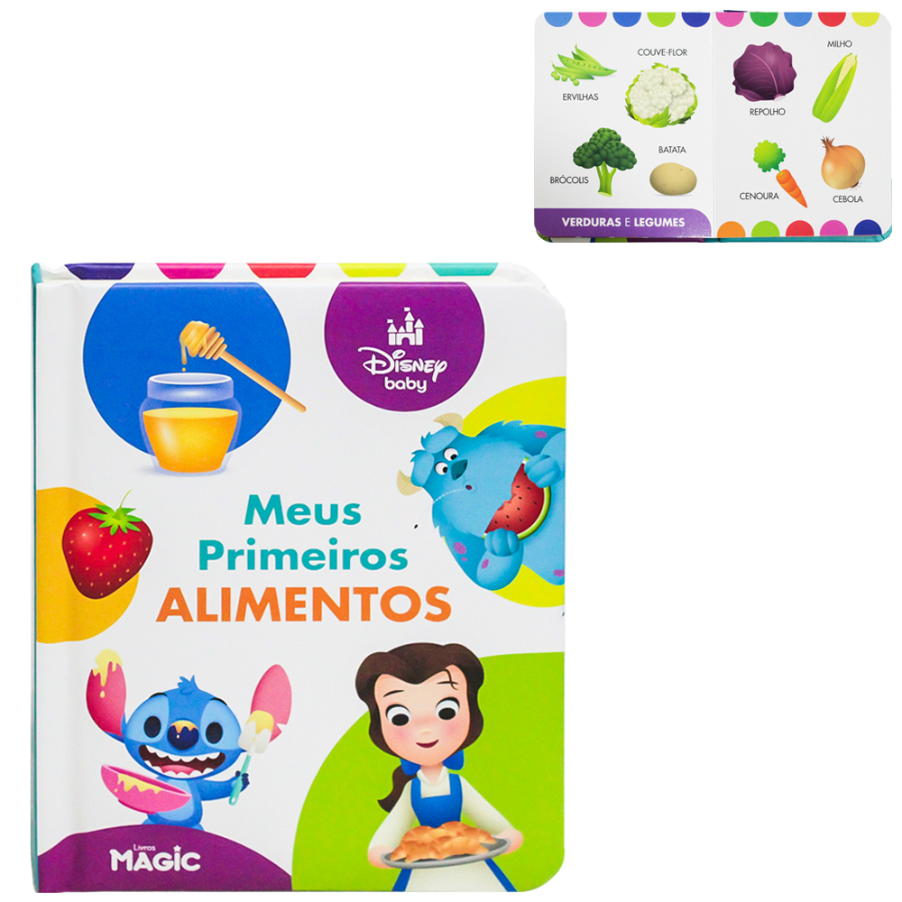LIVRO DISNEY BABY MEUS PRIMEIROS ALIMENTOS 24 PAGINAS 15,5X12,5CM