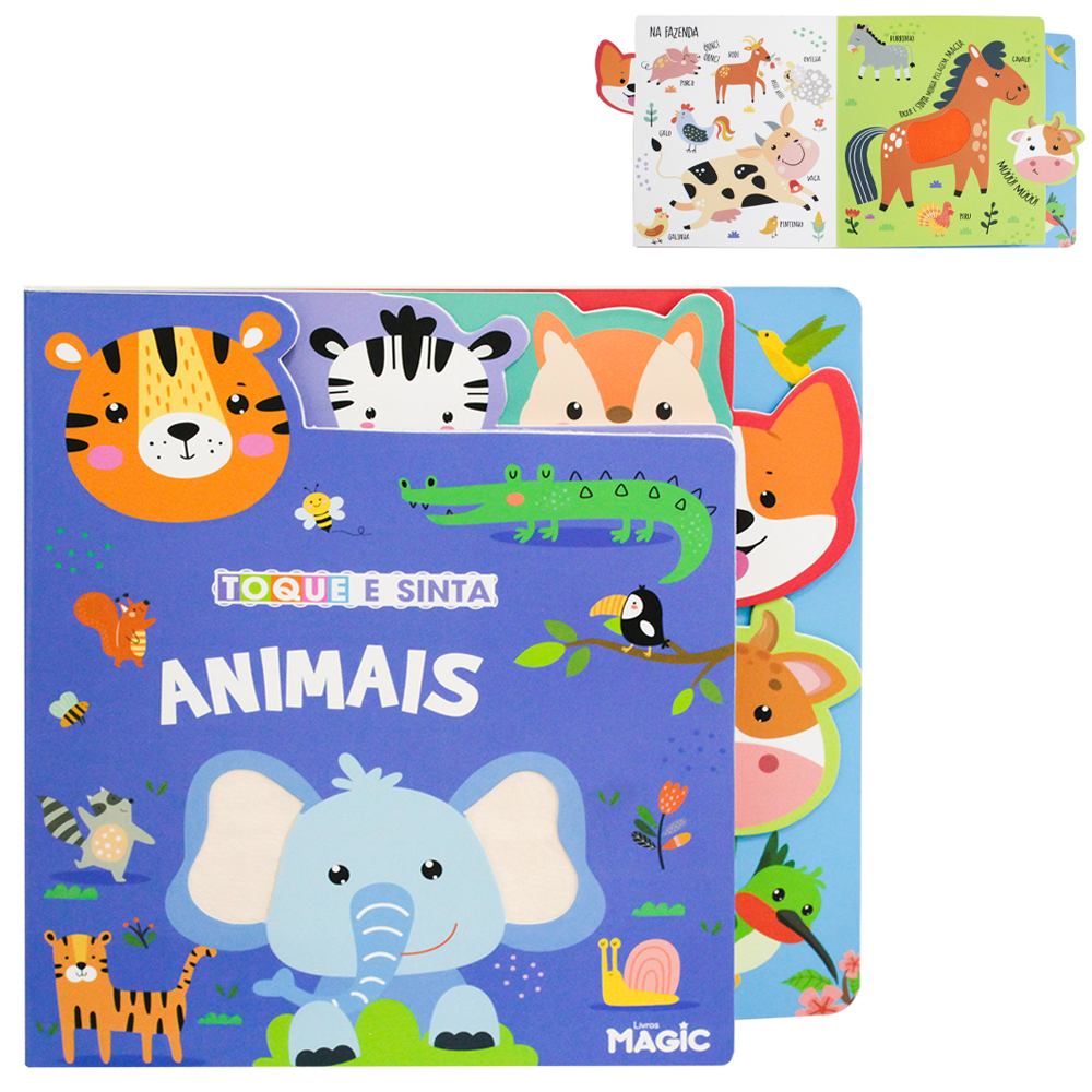 LIVRO TOQUE E SINTA ANIMAIS 10 PAGINAS 24X24CM