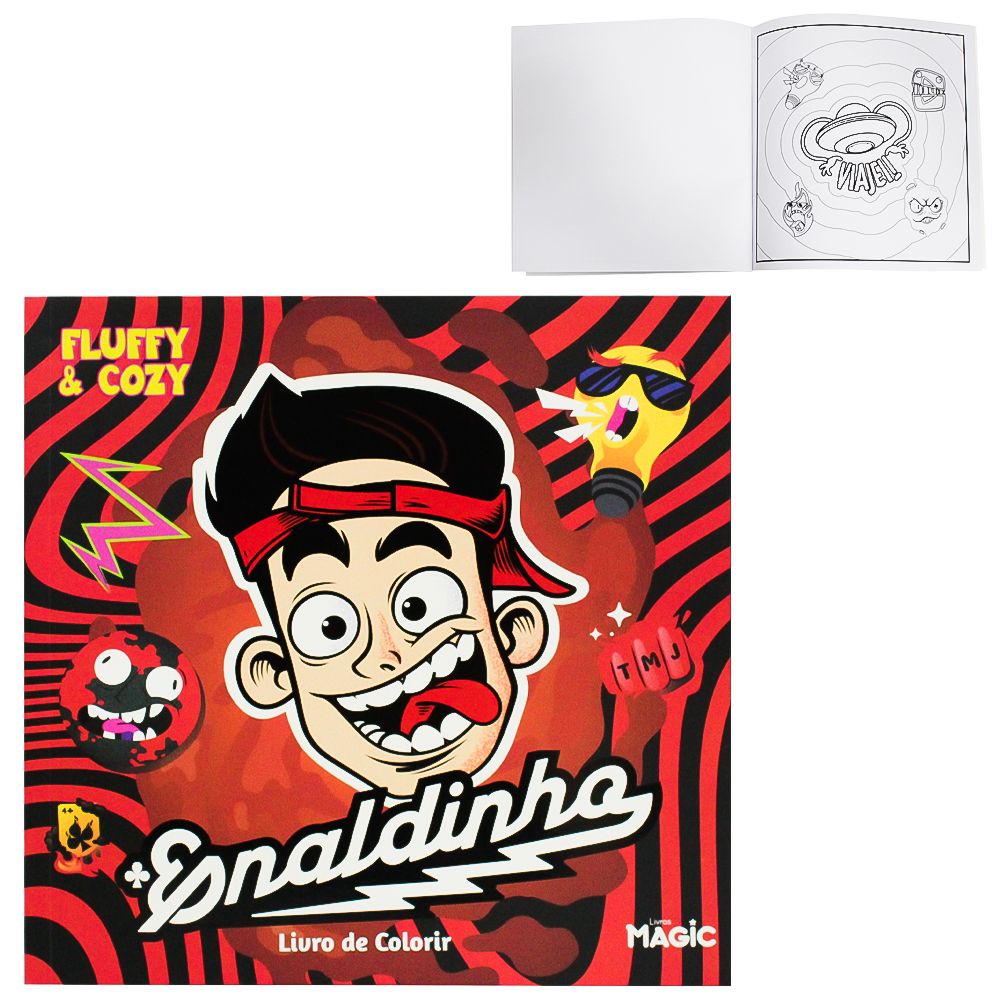 LIVRO FLUFFY & COZY PARA COLORIR ENALDINHO 24 PAGINAS 24X24CM