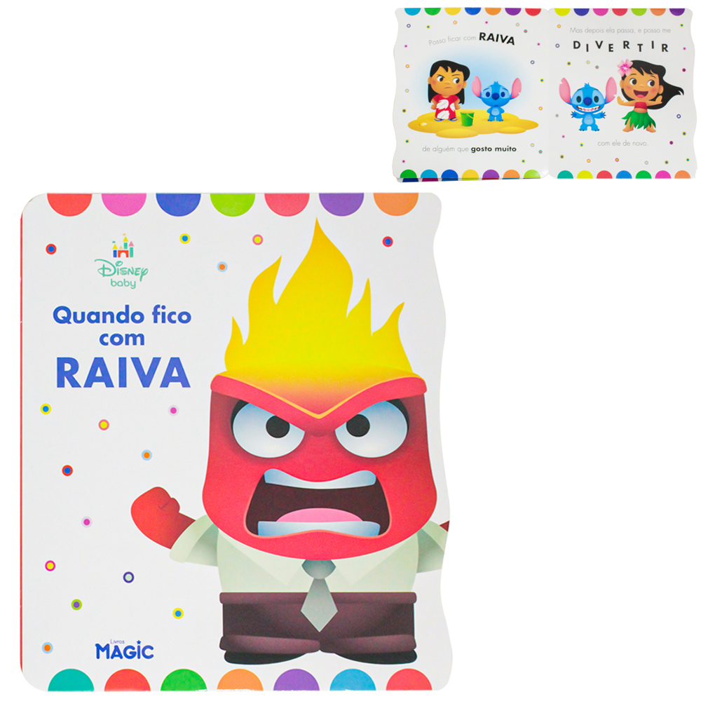 LIVRO RECORTADO DISNEY BABY QUANDO FICO COM RAIVA 10 PAGINAS 21,5X19CM