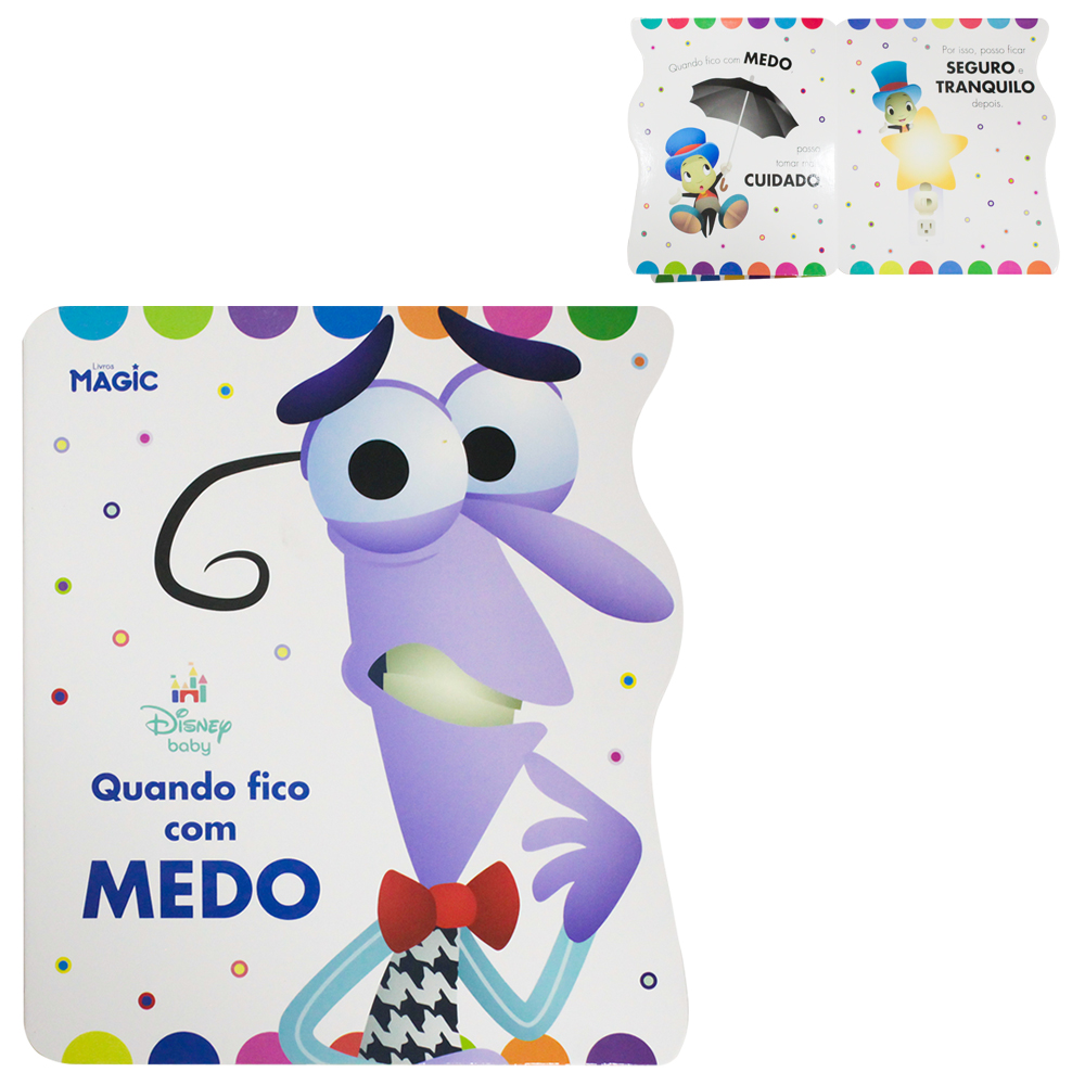 LIVRO RECORTADO DISNEY BABY QUANDO FICO COM MEDO 10 PAGINAS 21,5X19CM