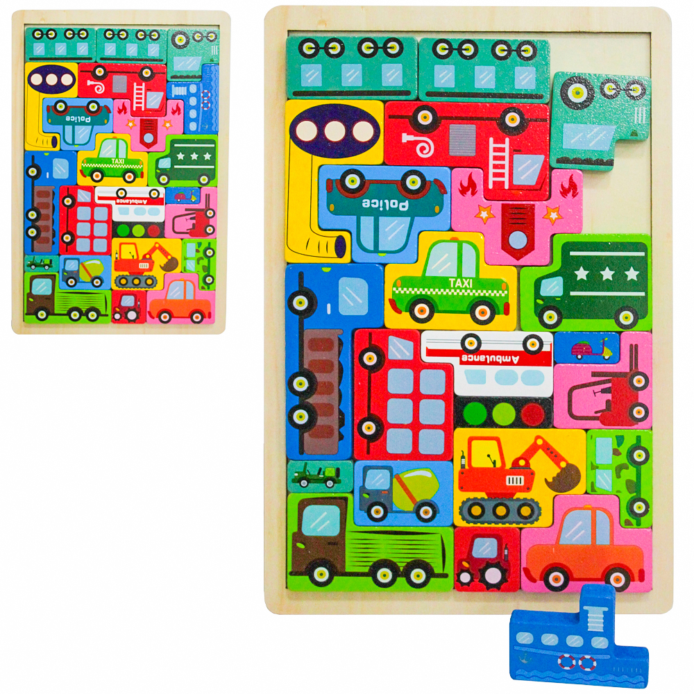 TABULEIRO DIDATICO EDUCATIVO QUEBRA CABECA DE ENCAIXE DE MADEIRA 22,5X15CM