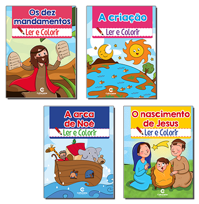 LIVRO LER E COLORIR MEDIO HISTORIAS BIBLICAS 15 PAGINAS 27X19CM 