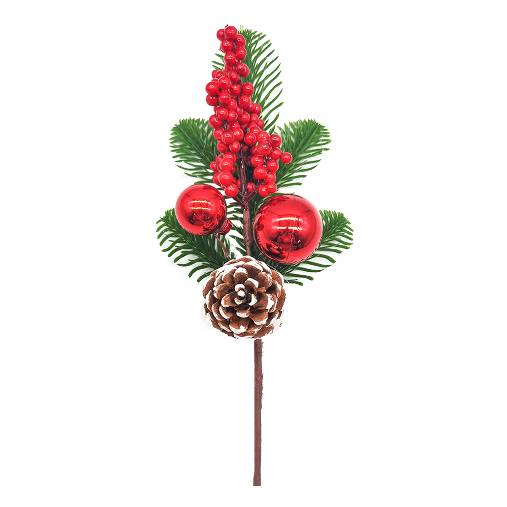 PICK NATALINO AZEVINHOS COM BOLAS VM/PINHA PREMIUM 28CM