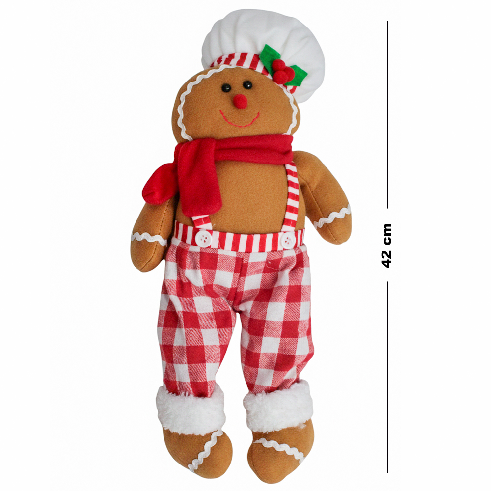 BISCOITO DE GENGIBRE DE PELUCIA MESTRE CUCA COM PERNAS MOLE 42CM