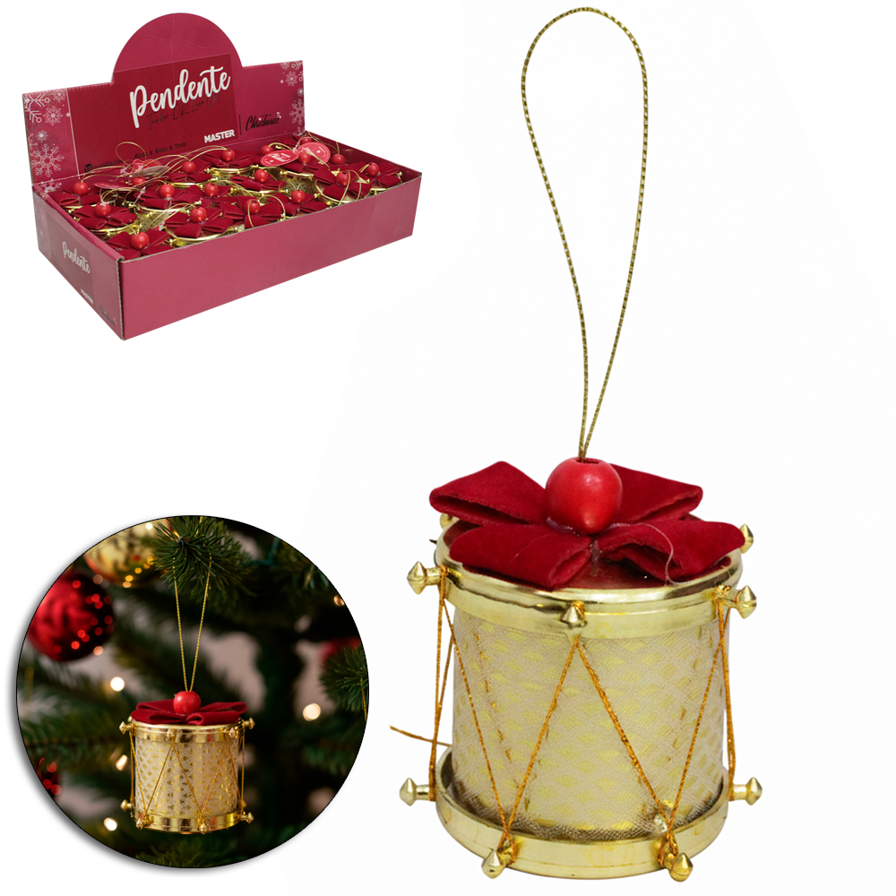 PENDENTE TAMBOR COM LACO VM 7X5,5CM DE Ø DP PLAY