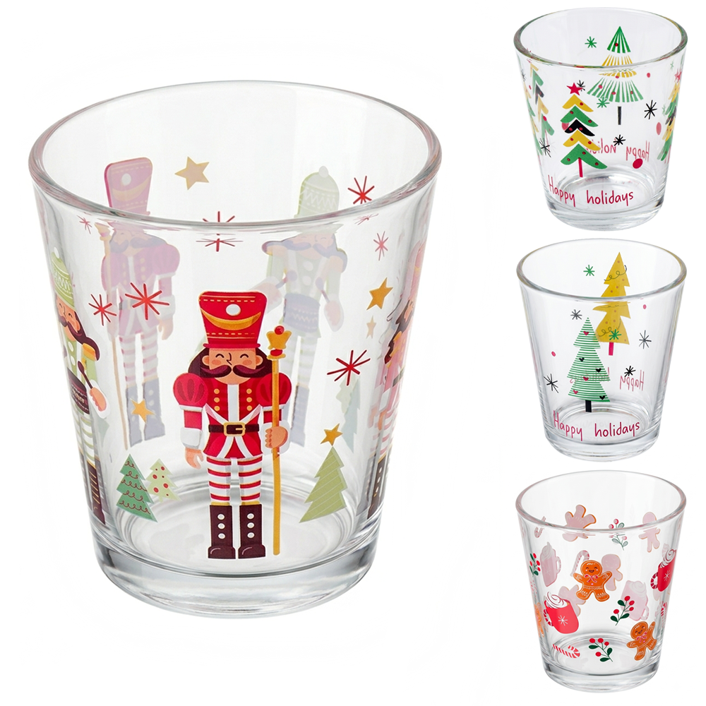 COPO DE NATAL DE VIDRO 310ML